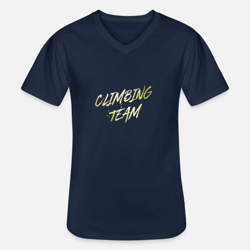 Climbing Team - Männer-T-Shirt mit V-Ausschnitt - Navy