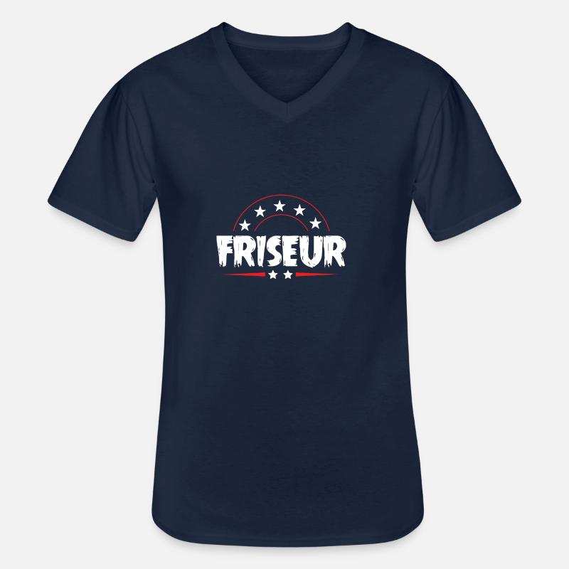 Friseur Beruf - Männer-T-Shirt mit V-Ausschnitt - Navy
