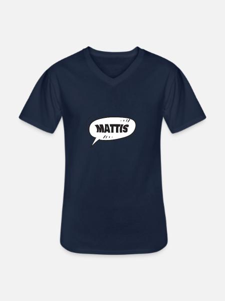 Gift for Mattis - Men's V-Neck T-Shirt - navy