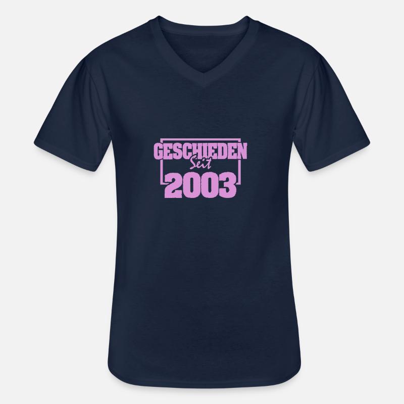 Ehe 2003 - Männer-T-Shirt mit V-Ausschnitt - Navy
