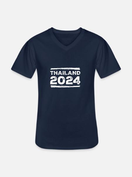Thailand 2024 Saying - Men's V-Neck T-Shirt - navy