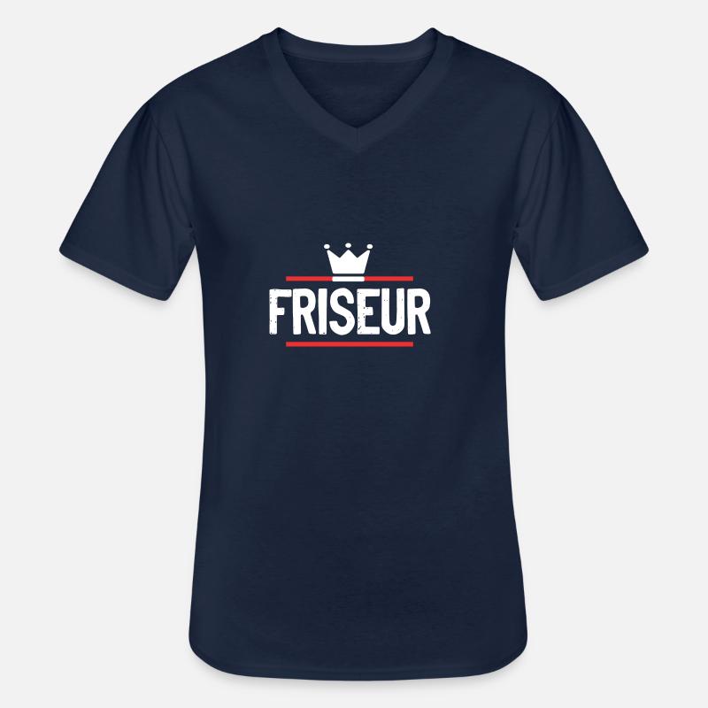 Friseur Beruf - Männer-T-Shirt mit V-Ausschnitt - Navy