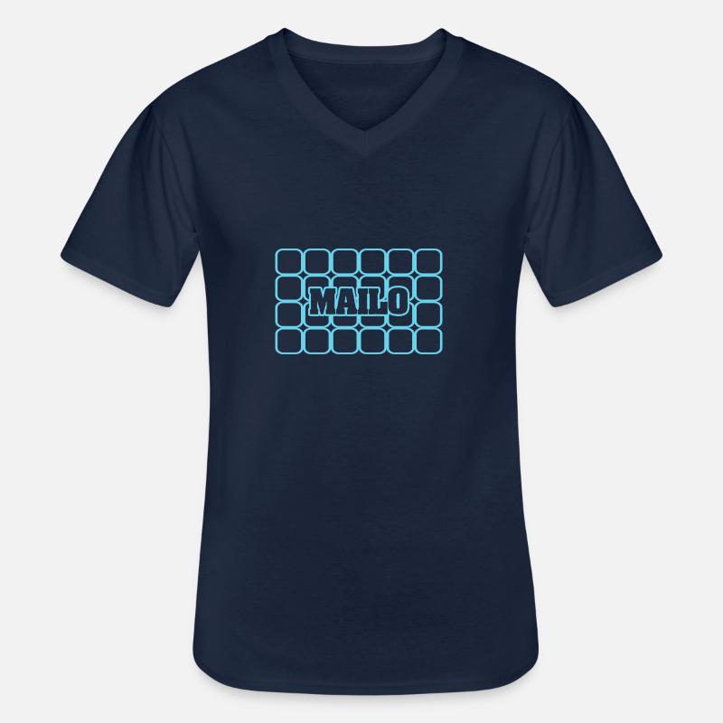 Mailo als Männername - Männer-T-Shirt mit V-Ausschnitt - Navy