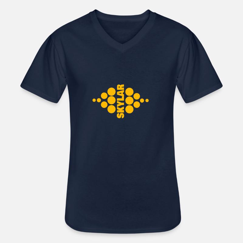 Name Skylar - Männer-T-Shirt mit V-Ausschnitt - Navy