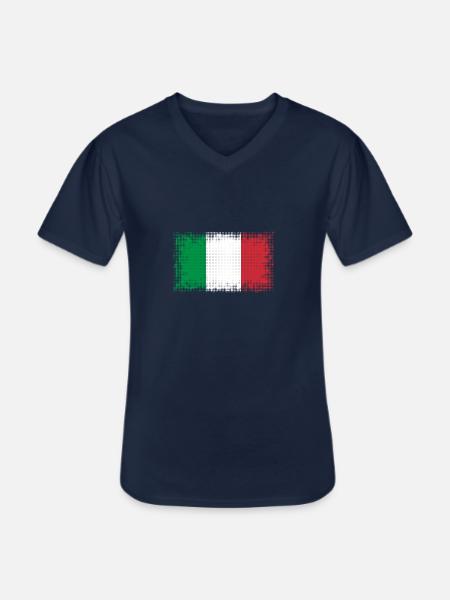 Italy - Men's V-Neck T-Shirt - navy