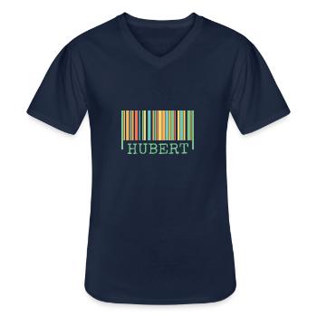 Father's Day Hubert - Men's V-Neck T-Shirt - navy - Front - AI Model Male 178 dark (178cm)