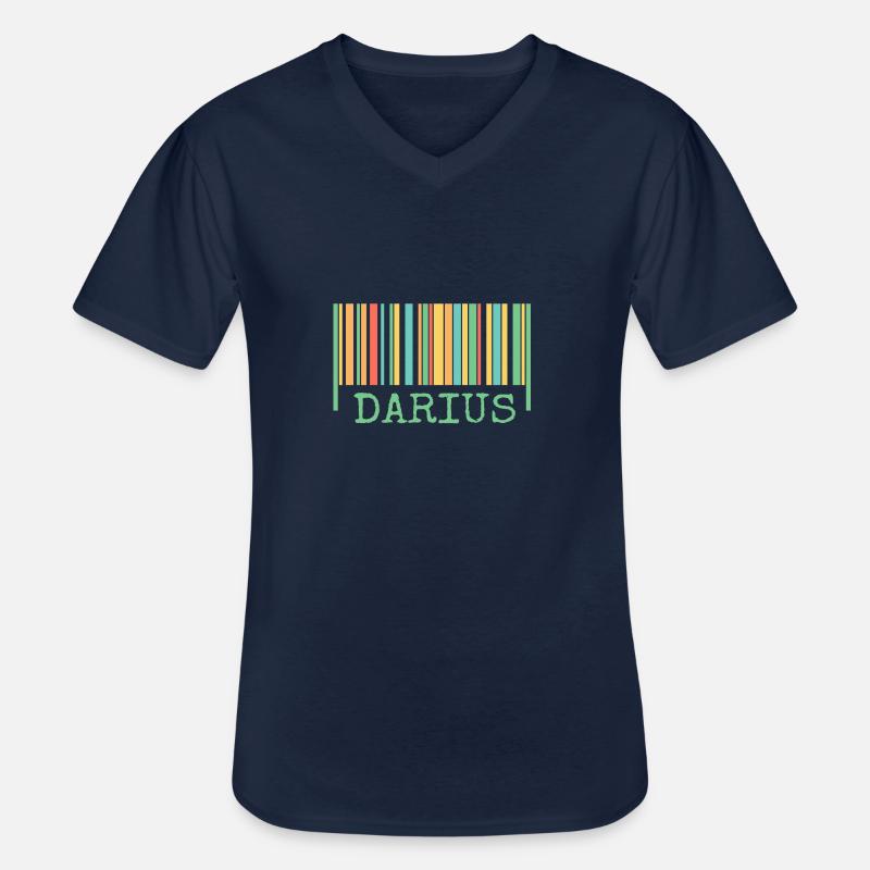 Name darius - Männer-T-Shirt mit V-Ausschnitt - Navy