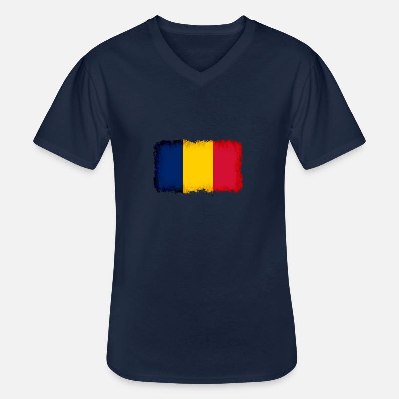 Tschad als Tschad - Männer-T-Shirt mit V-Ausschnitt - Navy