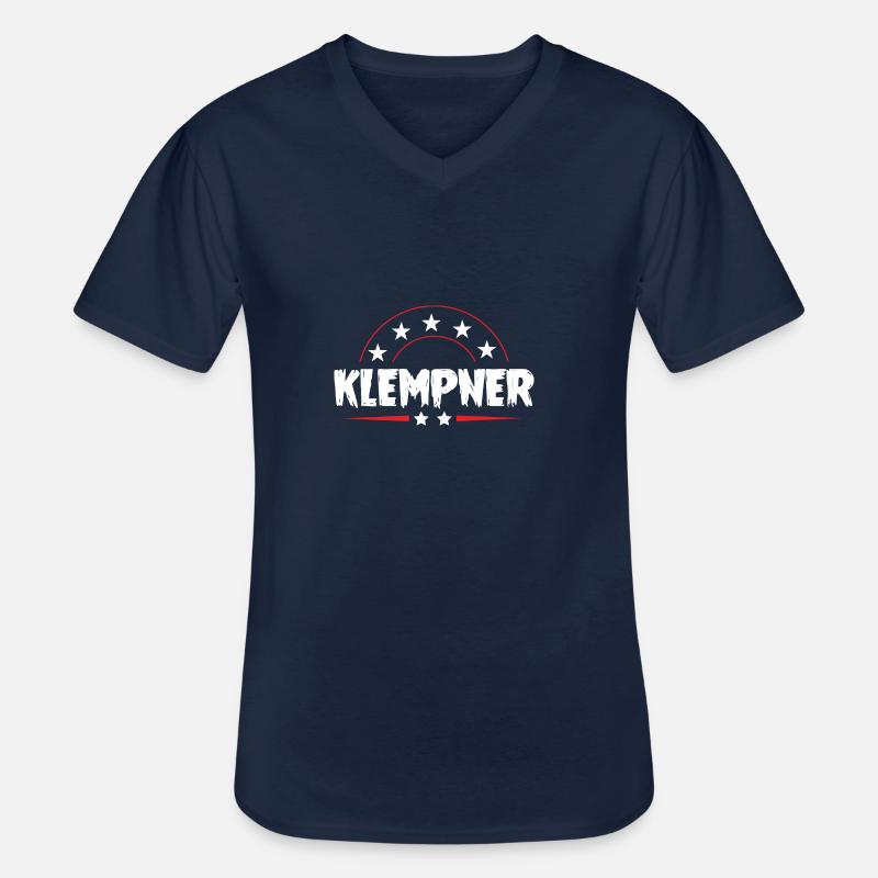 Klempner Beruf - Männer-T-Shirt mit V-Ausschnitt - Navy