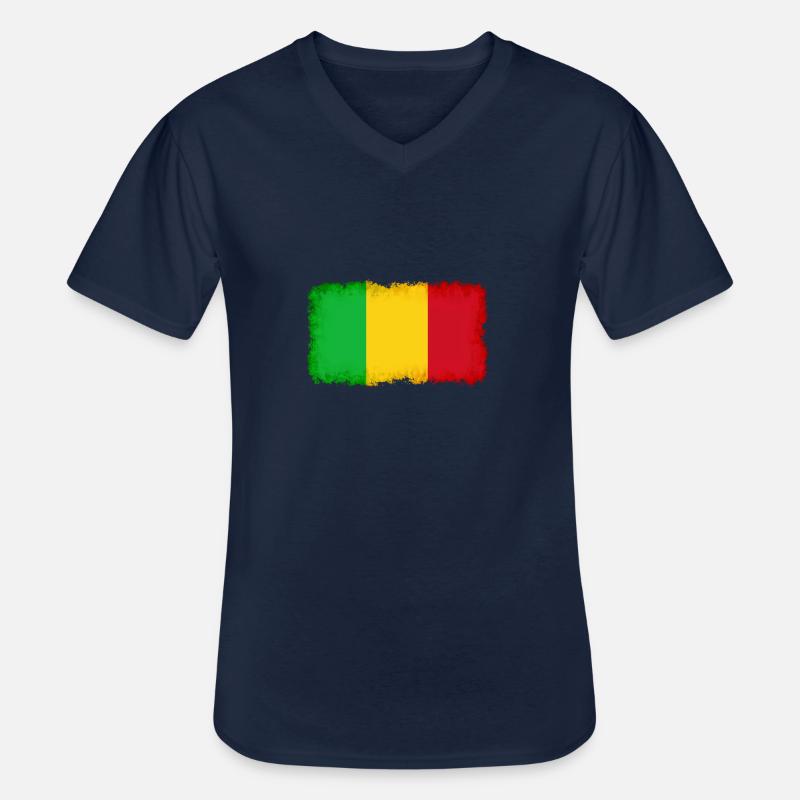 Land Mali - Männer-T-Shirt mit V-Ausschnitt - Navy