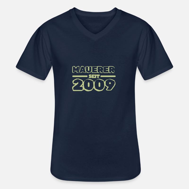 2009 2009 - Männer-T-Shirt mit V-Ausschnitt - Navy
