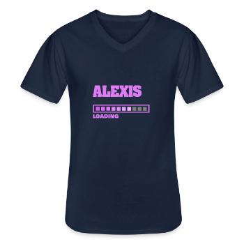 Alexis als Baby - Männer-T-Shirt mit V-Ausschnitt - Navy - Vorne - AI Model Male 178 dark (178cm)