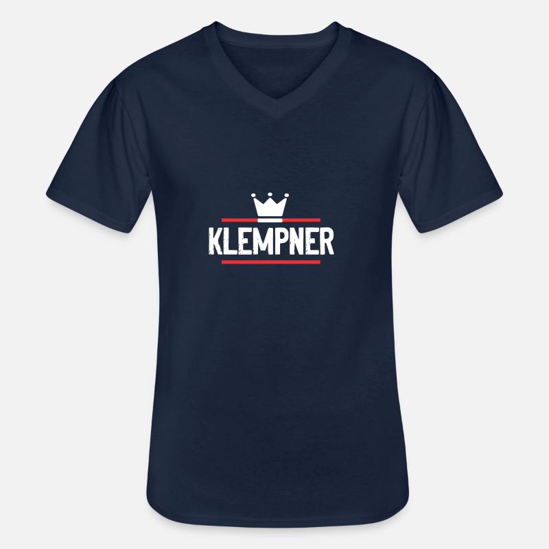 Klempner Beruf - Männer-T-Shirt mit V-Ausschnitt - Navy