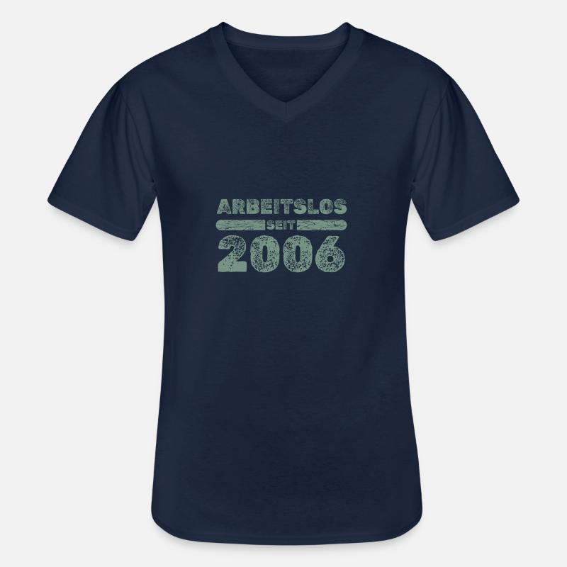2006 2006 - Männer-T-Shirt mit V-Ausschnitt - Navy