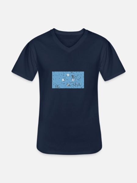Micronésie Micronésie - T-shirt col V Homme - marine