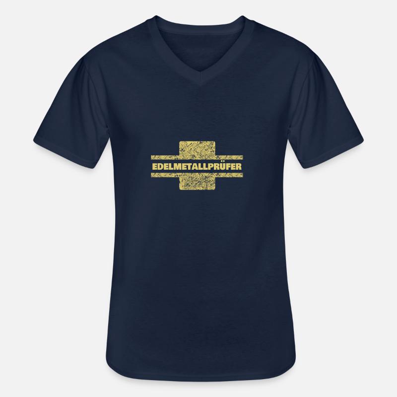 Edelmetallprüfer als Beruf - Männer-T-Shirt mit V-Ausschnitt - Navy