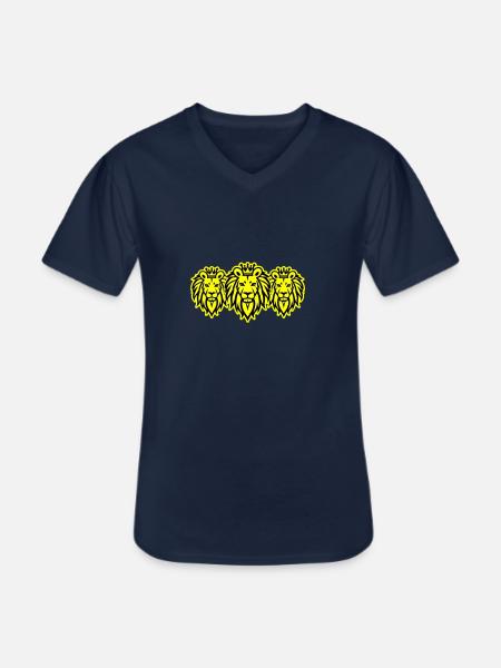 Löwen Team Krone - Men's V-Neck T-Shirt - navy