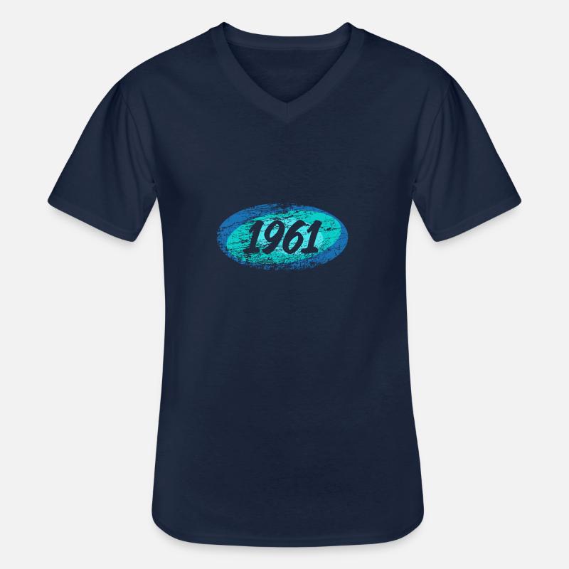 Witzig 1961 - Männer-T-Shirt mit V-Ausschnitt - Navy