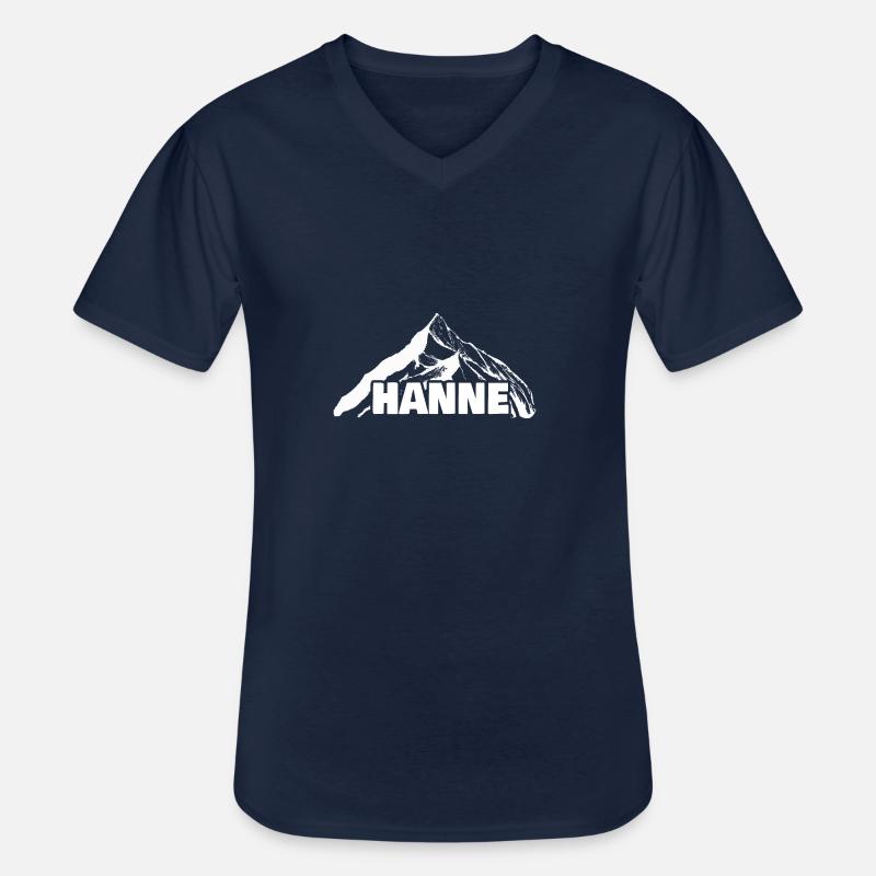 Bergsteigen Hanne - Männer-T-Shirt mit V-Ausschnitt - Navy