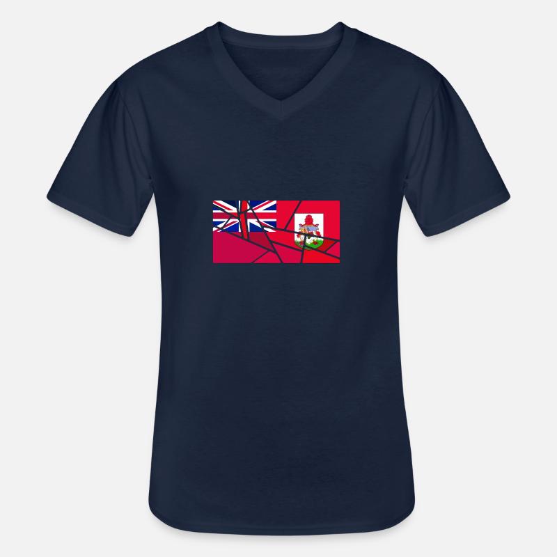 Bermuda - Männer-T-Shirt mit V-Ausschnitt - Navy