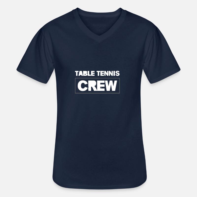 Table Tennis Crew - Männer-T-Shirt mit V-Ausschnitt - Navy