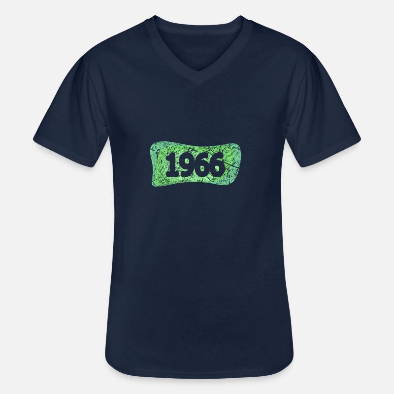 1966 1966 - Männer-T-Shirt mit V-Ausschnitt - Navy
