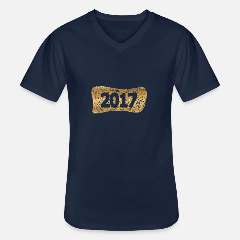Edelmetall 2017 - Männer-T-Shirt mit V-Ausschnitt - Navy
