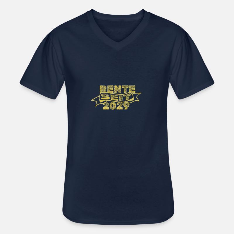 2029 - Männer-T-Shirt mit V-Ausschnitt - Navy