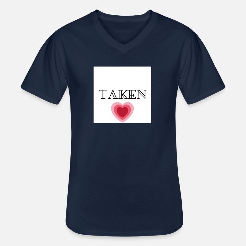 Genommen - Männer-T-Shirt mit V-Ausschnitt - Navy