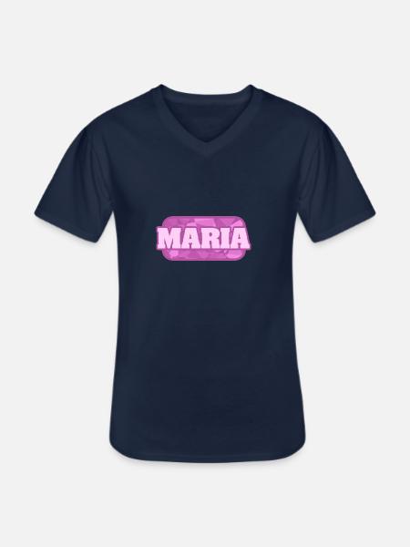 Maria - Men's V-Neck T-Shirt - navy