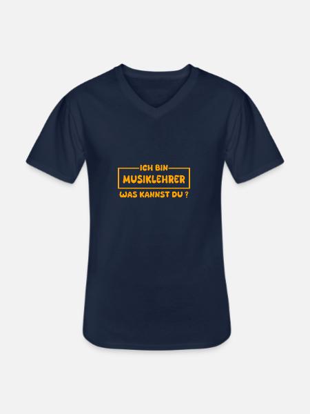 Musiklehrer als Beruf - Männer-T-Shirt mit V-Ausschnitt - Navy