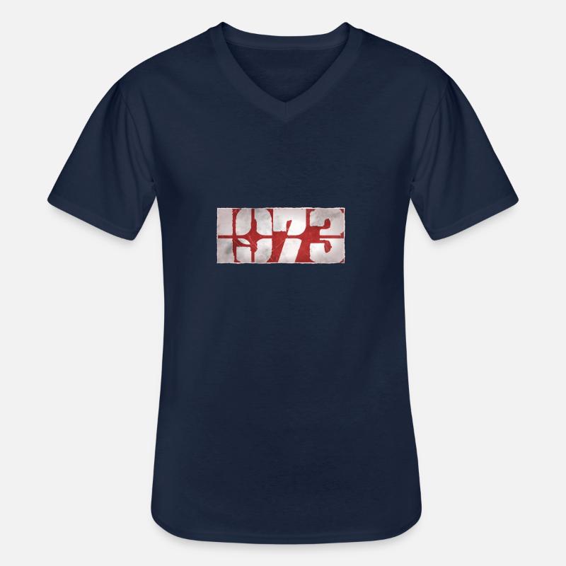 1973 - Männer-T-Shirt mit V-Ausschnitt - Navy