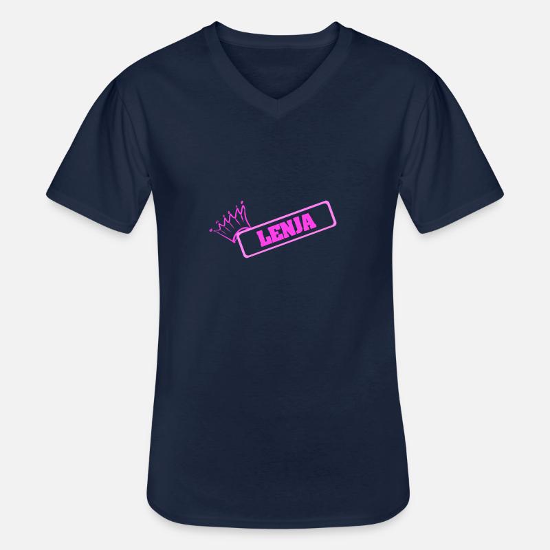 Krone Lenja - Männer-T-Shirt mit V-Ausschnitt - Navy