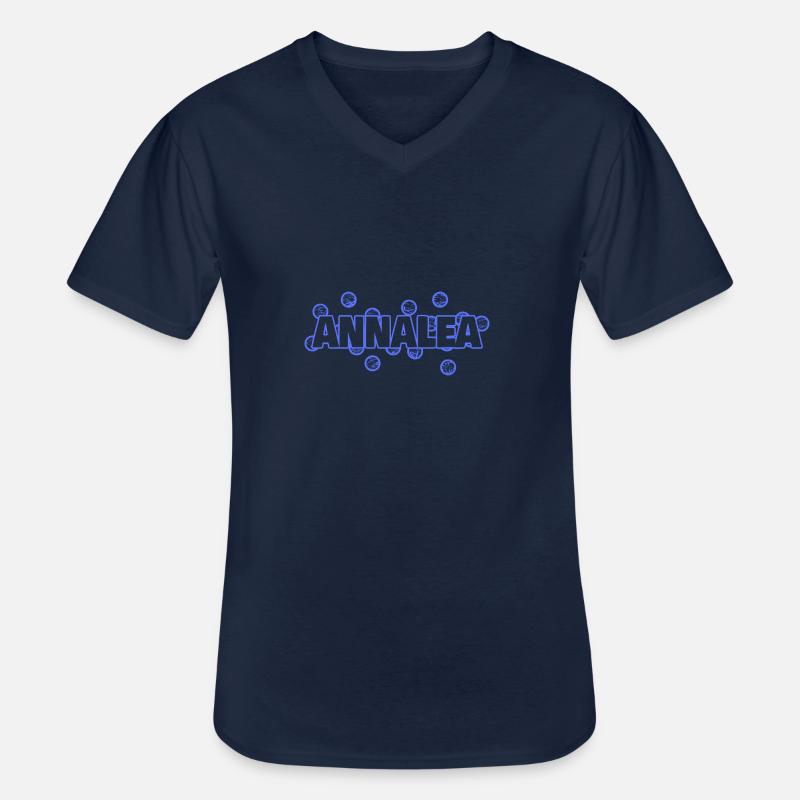 Liebe Annalea - Männer-T-Shirt mit V-Ausschnitt - Navy