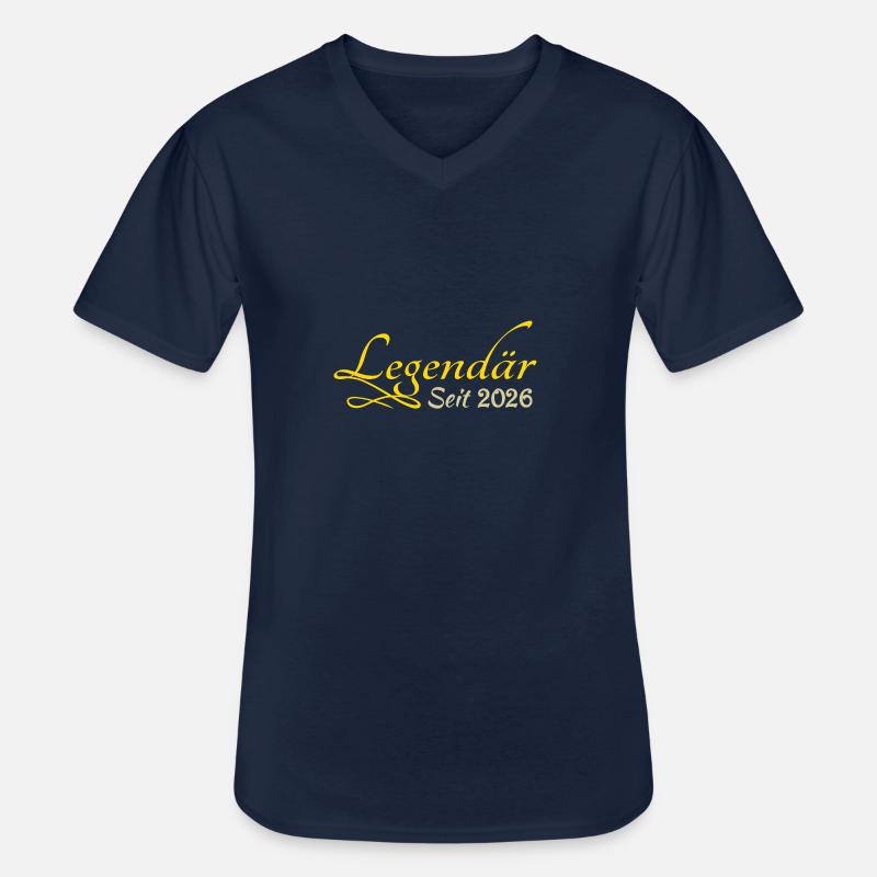 2026 - Männer-T-Shirt mit V-Ausschnitt - Navy