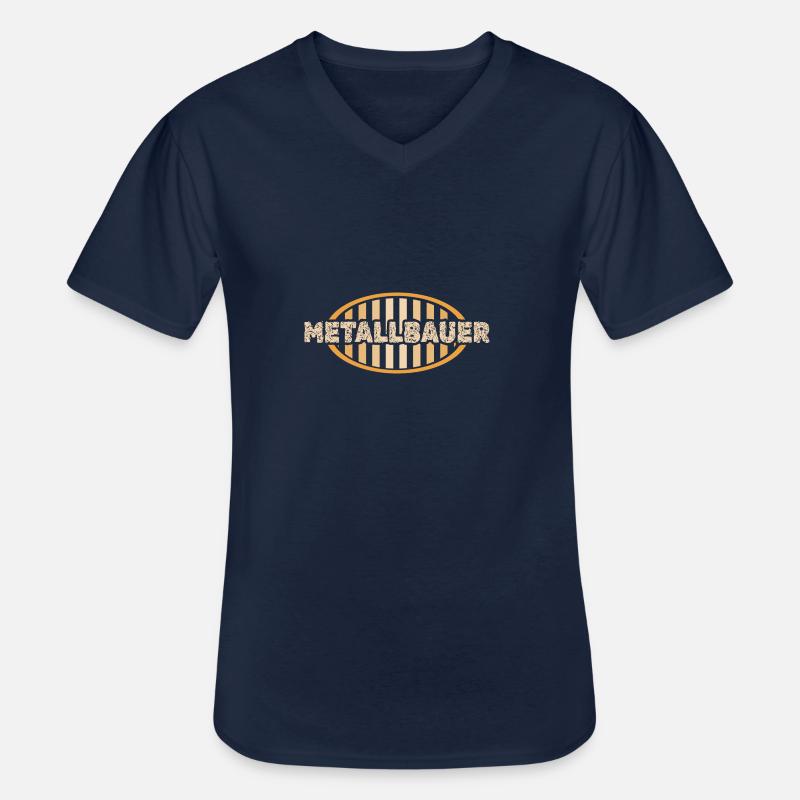 Metallbauer als Job - Männer-T-Shirt mit V-Ausschnitt - Navy