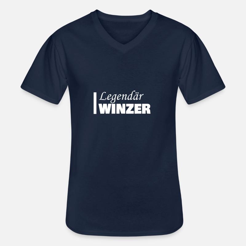 Winzer - Männer-T-Shirt mit V-Ausschnitt - Navy
