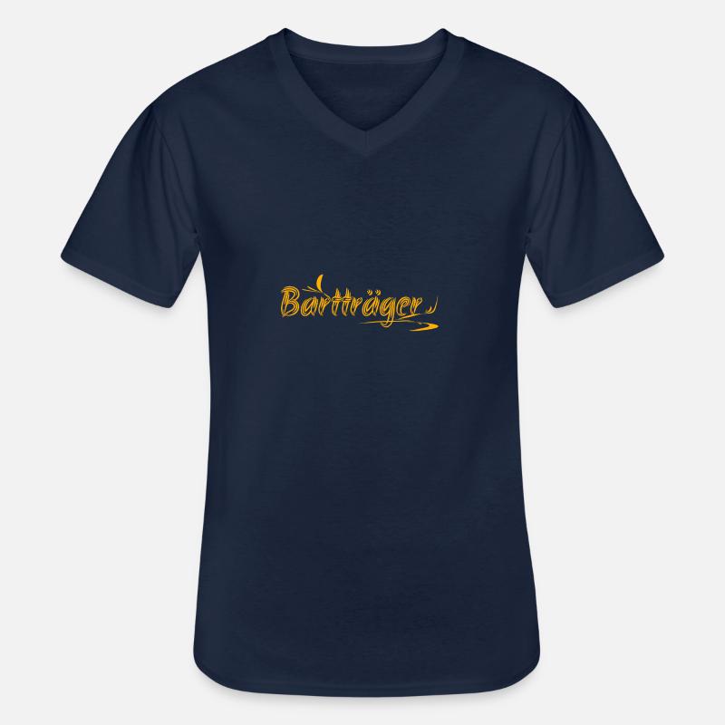 Geschenkidee Bartträger Bartstyles Bart - Männer-T-Shirt mit V-Ausschnitt - Navy