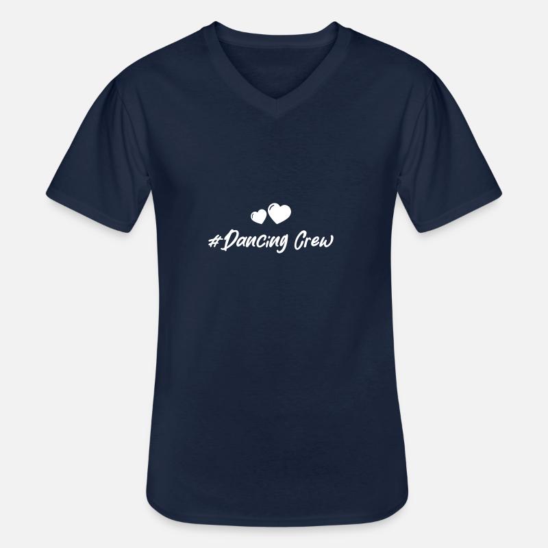 dancing crew herz - Männer-T-Shirt mit V-Ausschnitt - Navy