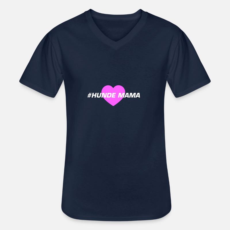Hunde Mama - Männer-T-Shirt mit V-Ausschnitt - Navy
