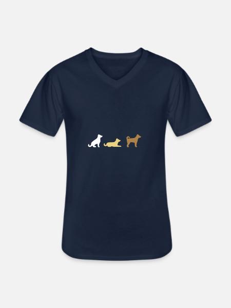 Sit Down Stand - Men's V-Neck T-Shirt - navy