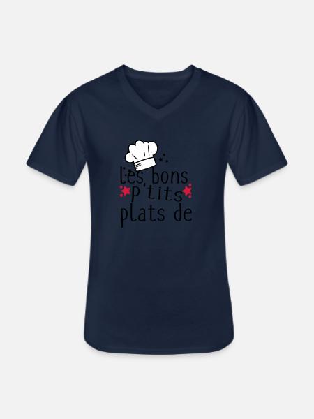 les bons petits plats - T-shirt col V Homme - marine
