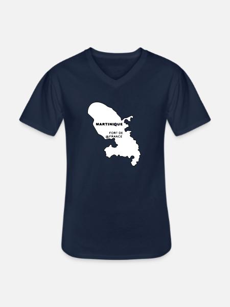Martinique - Männer-T-Shirt mit V-Ausschnitt - Navy