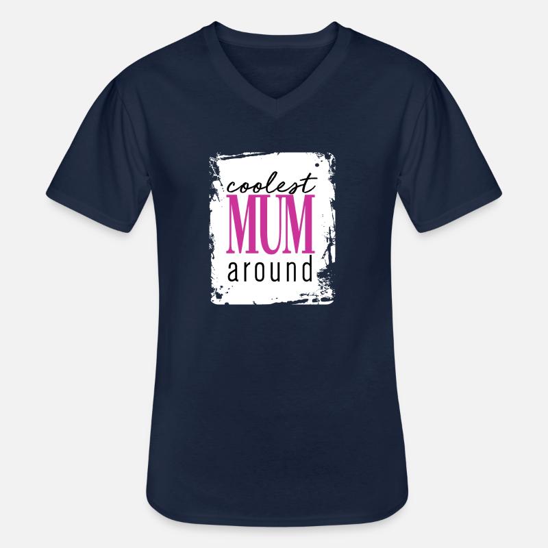 mum - Männer-T-Shirt mit V-Ausschnitt - Navy
