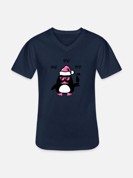 Beach Duck Christmas - Men's V-Neck T-Shirt - navy