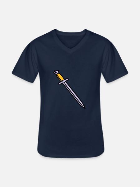 Schwert - Männer-T-Shirt mit V-Ausschnitt - Navy