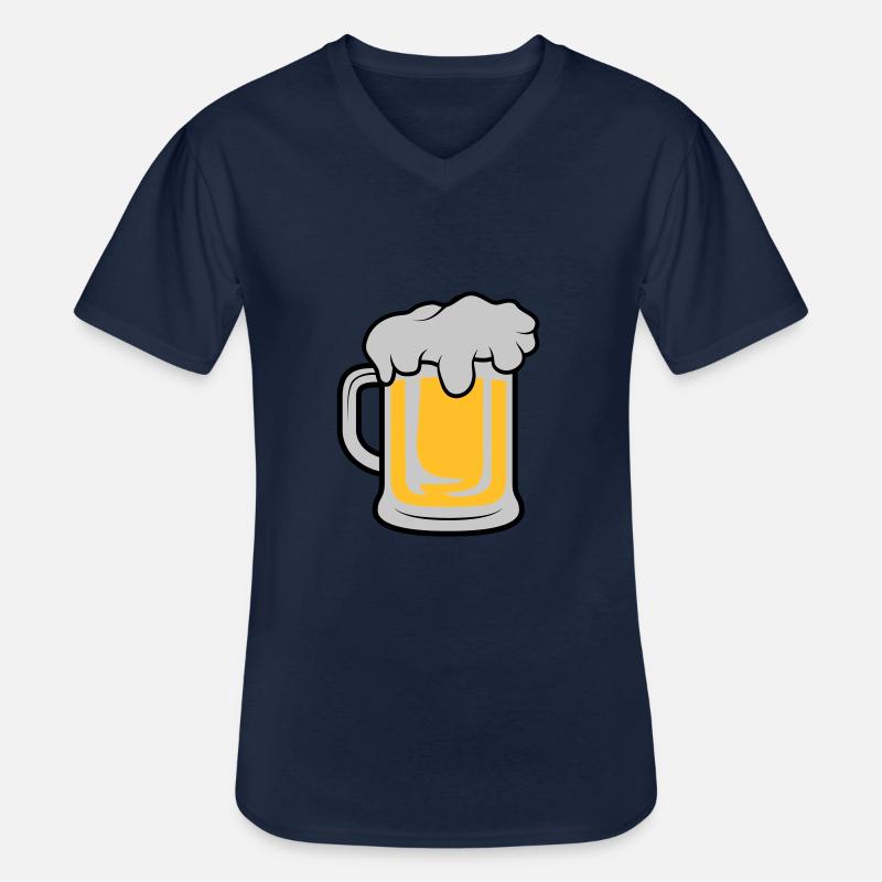 Maßkrug Bier - Männer-T-Shirt mit V-Ausschnitt - Navy