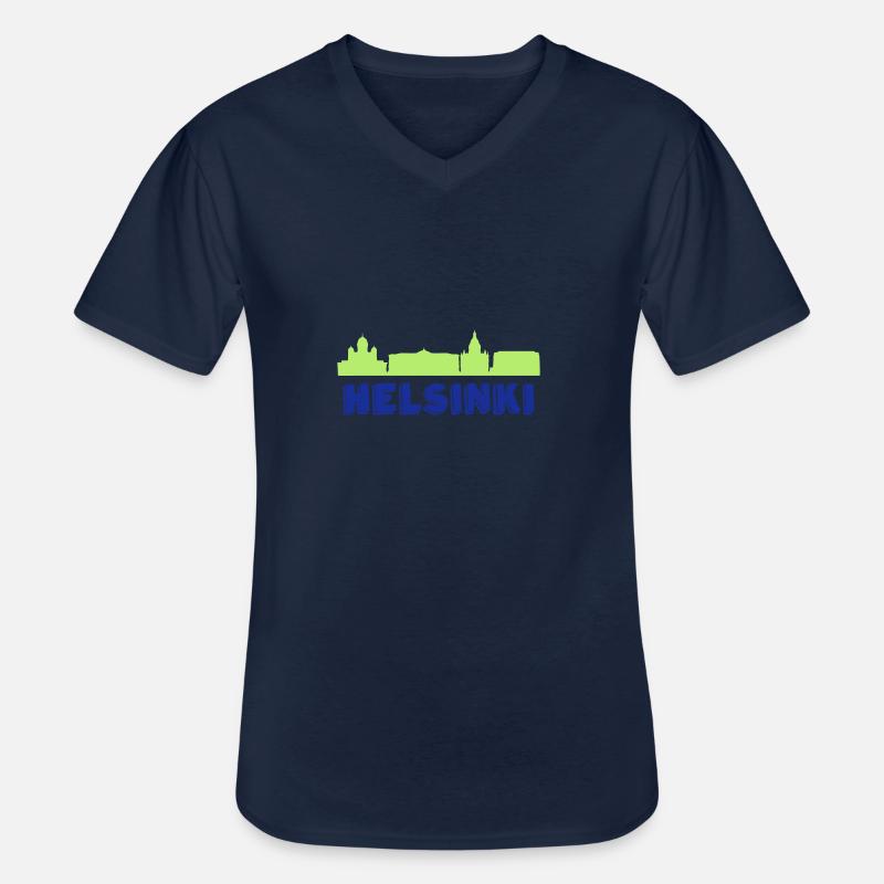 Helsinki - Männer-T-Shirt mit V-Ausschnitt - Navy