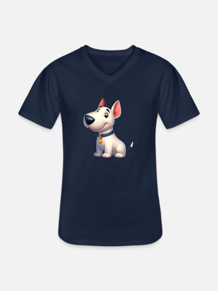 Bull Terrier 5 - Men's V-Neck T-Shirt - navy