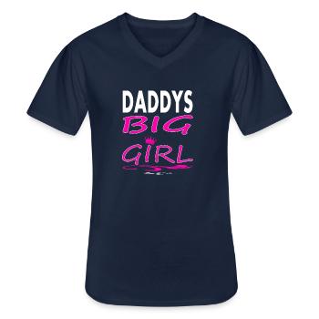 Big girl daddys big girl cool saying gift - Men's V-Neck T-Shirt - navy - Front - AI Model Male 178 dark (178cm)